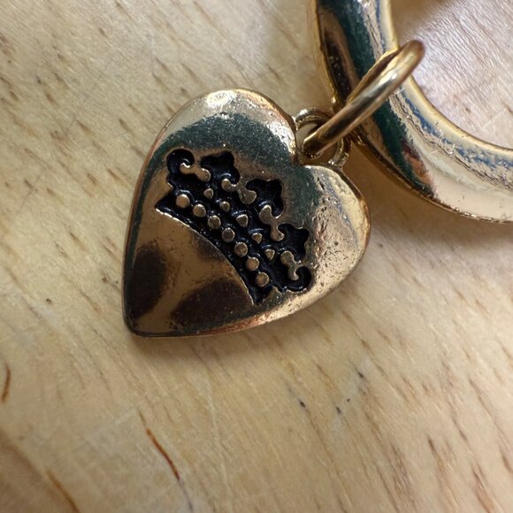 Juicy Couture Gold Tone Heart & Crown Charm Necklace With Pink Rhinestones - Picture 11 of 12